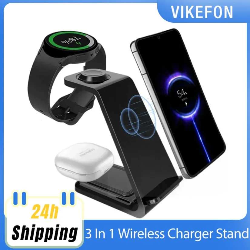 VIKEFON 3 в 1 15 Вт Быстрое беспроводное зарядное устройство Подставка для быстрой зарядки для iPhone 17-12 Samsung S20 S21 Apple Samsung Galaxy 6 5 Watch 8 7
VIKEFON 3 в 1 15 Вт Быстрое беспроводное зарядное устройство Подставка для быстрой зарядки для iPhone 17-12 Samsung S20 S21 Apple Samsung Galaxy 6 5 Watch 8 7