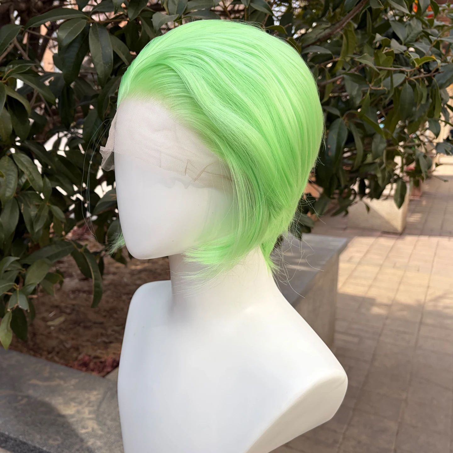 Light Green 13×4 Synthetic Lace Front Wigs Short Bob Cut Glueless Wig High Temperature Fiber Cosplay Straight Wig Free Part
Light Green 13×4 Synthetic Lace Front Wigs Short Bob Cut Glueless Wig High Temperature Fiber Cosplay Straight Wig Free Part