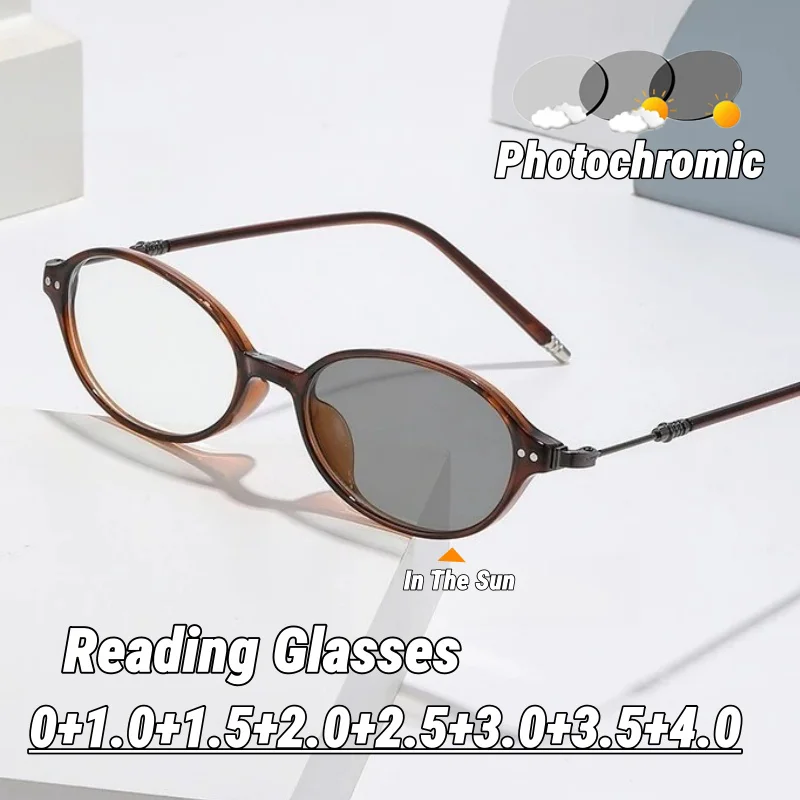 Women's INS Style Photochromic Presbyopia Glasses Stylish Small-frame Oval Artistic-style Frames Anti-blue Light Reading Glasses
Women's INS Style Photochromic Presbyopia Glasses Stylish Small-frame Oval Artistic-style Frames Anti-blue Light Reading Glasses