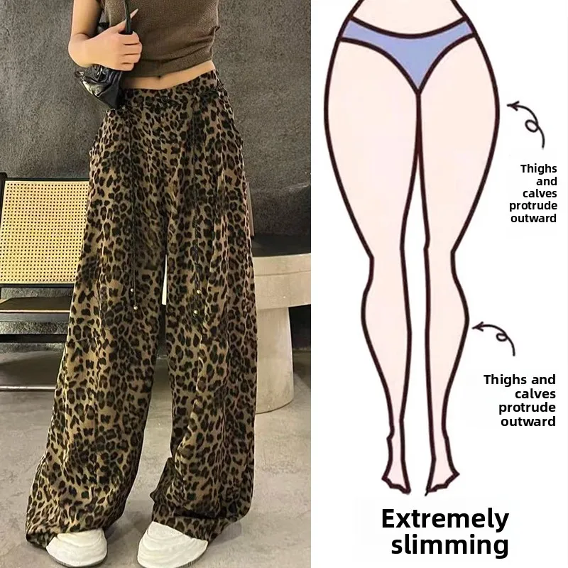 Summer Fashion Leopard Print Wide Leg Pants Women plus Size Loose Casual High Waist Loose Fit Comfortable plus Size Trousers
Summer Fashion Leopard Print Wide Leg Pants Women plus Size Loose Casual High Waist Loose Fit Comfortable plus Size Trousers