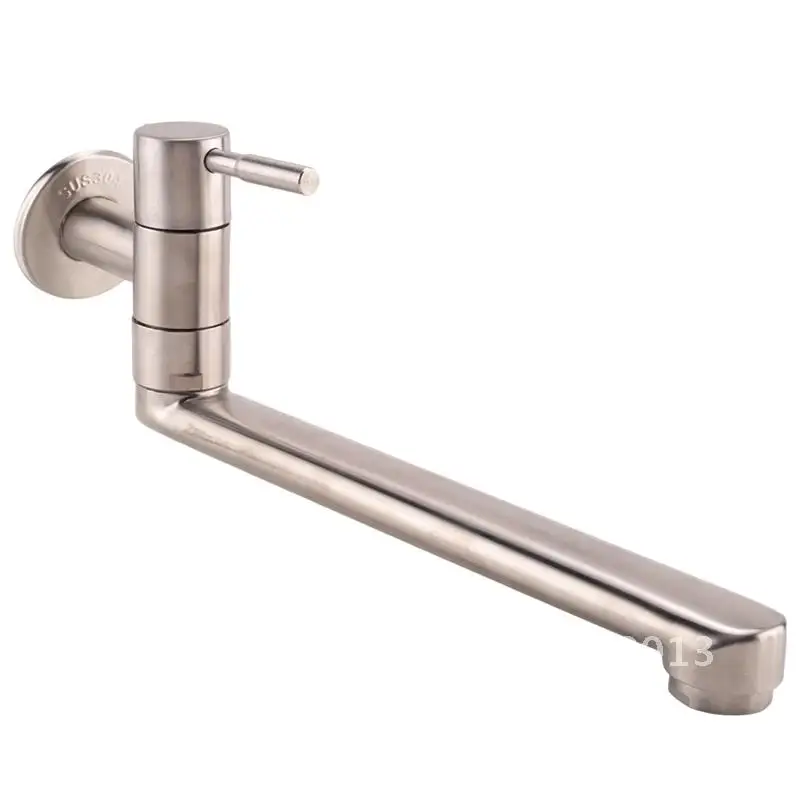 Kitchen Faucet 180 Degree Rotation Sink Mop Pool Tap Lengthened Wall Faucets Single Cold Stainless Steel Water Mounted
Kitchen Faucet 180 Degree Rotation Sink Mop Pool Tap Lengthened Wall Faucets Single Cold Stainless Steel Water Mounted