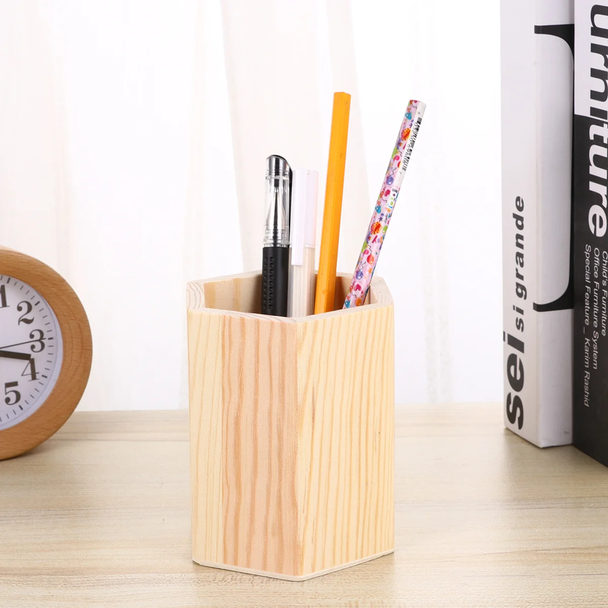 2Pcs Wooden Container Unfinished Solid Color Single Compartment Office Desk Pen Holder DIY Craft Organization Box
2Pcs Wooden Container Unfinished Solid Color Single Compartment Office Desk Pen Holder DIY Craft Organization Box