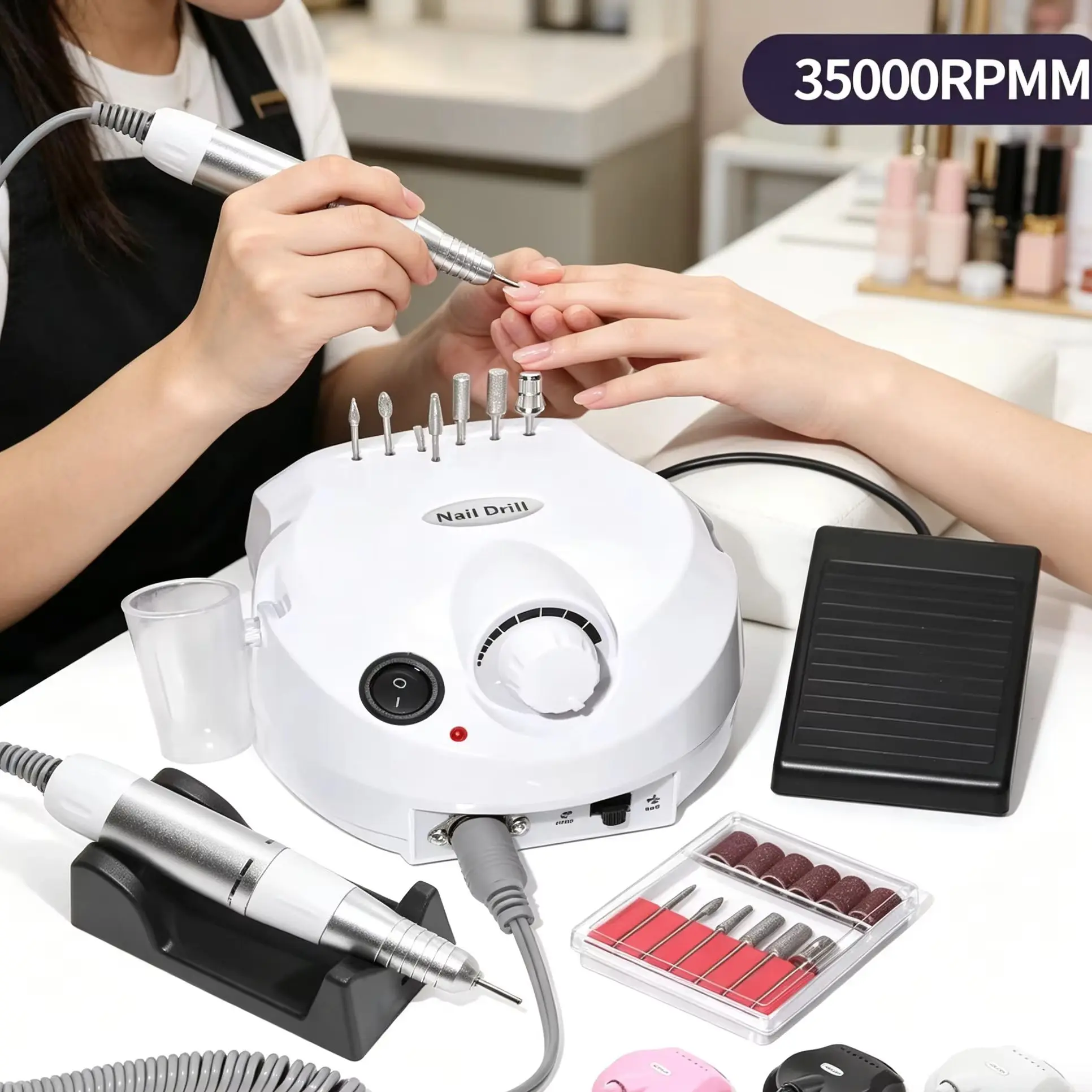 35000RPM Nail Drill Machine Strong Polishing Tool Nail Cutter Set
35000RPM Nail Drill Machine Strong Polishing Tool Nail Cutter Set