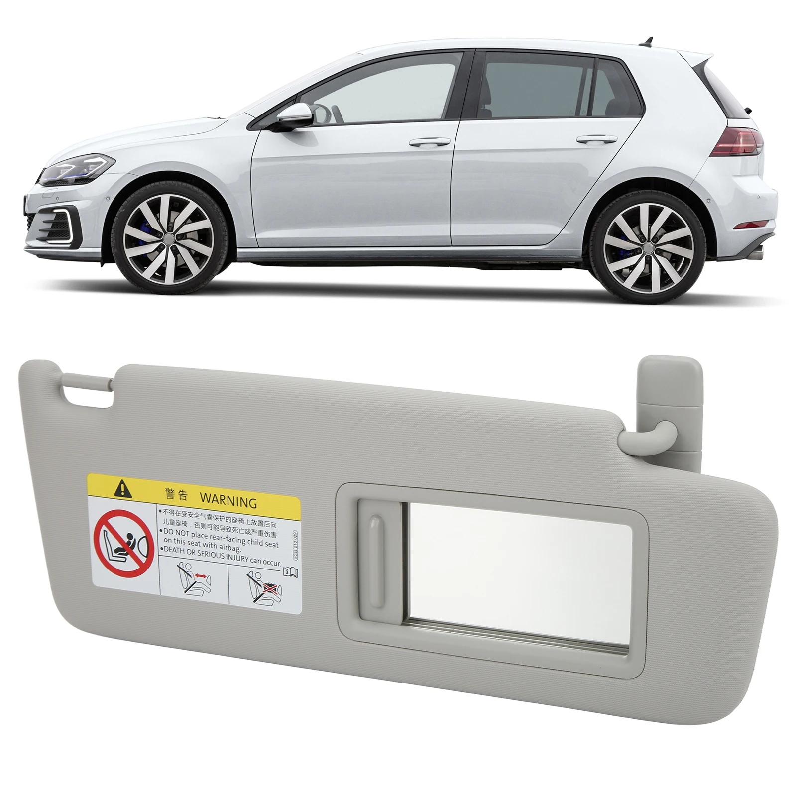 5GG857552 Front Right Sun Visor Car Front Inner Sun Visor Right 5GG857552 Gray ABS Plastic Cloth Replacement for MK7 2014‑2017
5GG857552 Front Right Sun Visor Car Front Inner Sun Visor Right 5GG857552 Gray ABS Plastic Cloth Replacement for MK7 2014‑2017