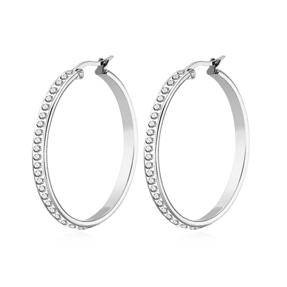 1 Pair Unique Round Large Ear Big Hoop Earrings for Women 40MM Creative Metal Silver Color Full AAA CZ Earring Jewelry Gift
1 Pair Unique Round Large Ear Big Hoop Earrings for Women 40MM Creative Metal Silver Color Full AAA CZ Earring Jewelry Gift