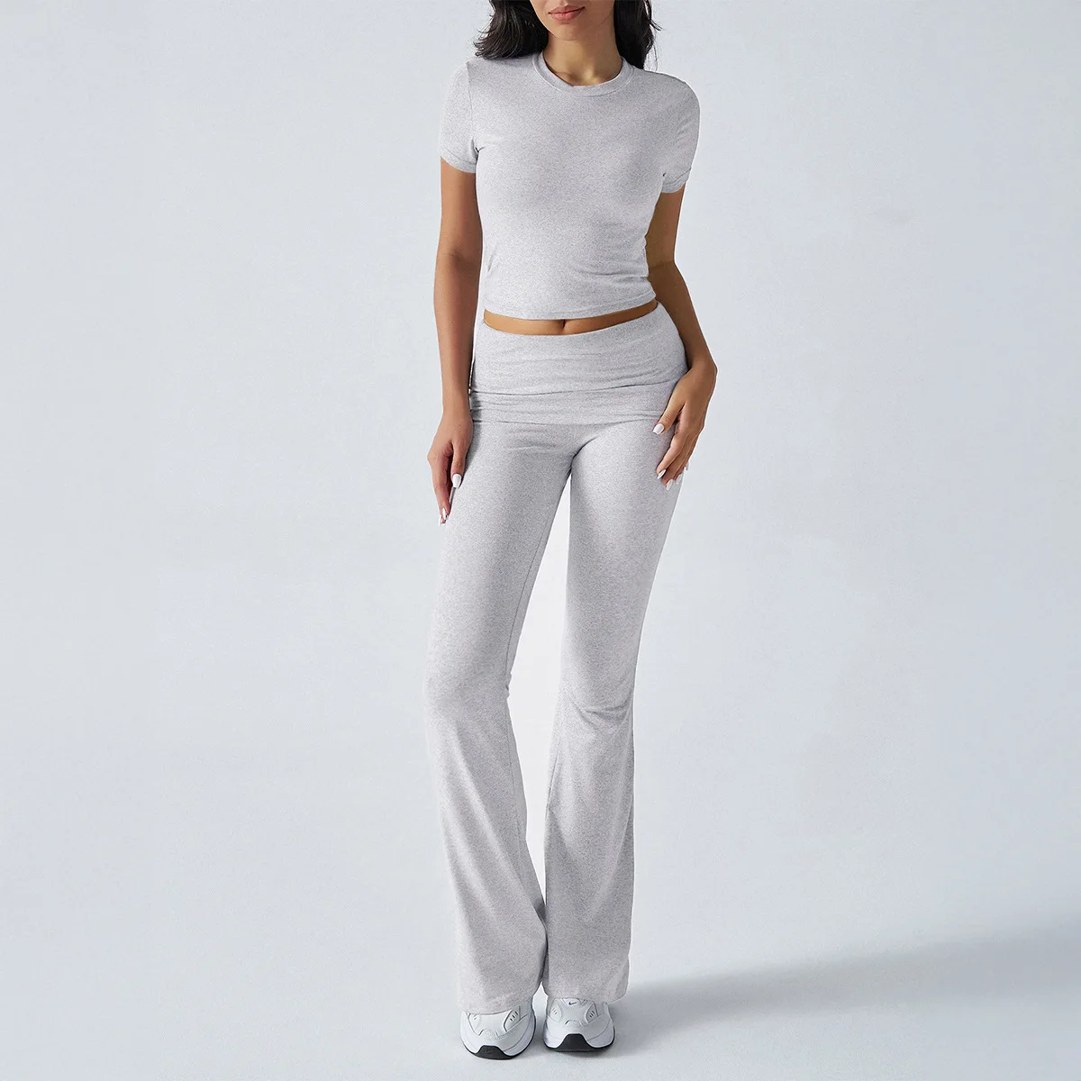 Simple All-match Solid Color Pant Sets Women Fashion Casual Sports Style Slim Short Sleeves T Shirt Trousers Two Piece Set
Simple All-match Solid Color Pant Sets Women Fashion Casual Sports Style Slim Short Sleeves T Shirt Trousers Two Piece Set