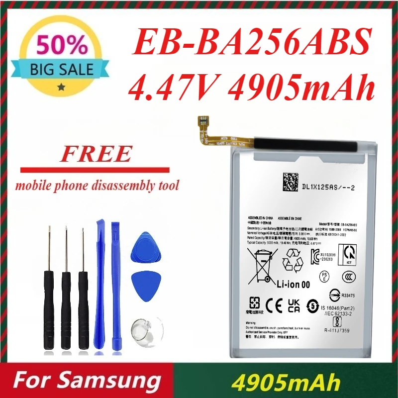 EB-BA256ABS 4905 мАч Аккумуляторы для мобильных телефонов Samsung Galaxy A25 A55 A35 A256 Аккумулятор
EB-BA256ABS 4905 мАч Аккумуляторы для мобильных телефонов Samsung Galaxy A25 A55 A35 A256 Аккумулятор