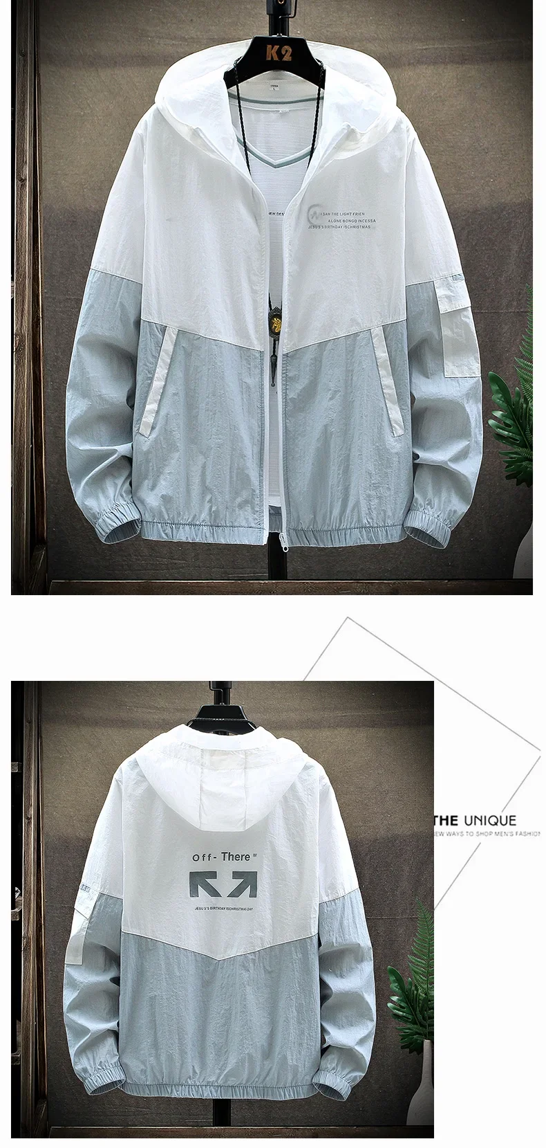 2025 Summer Skin Coats Men Ultra Light UV Sun Protection Big Size Hooded Windbreaker Jacket Men Striped Casual Outwear 24 S6037136523d348cfa7808752dce12b0b2