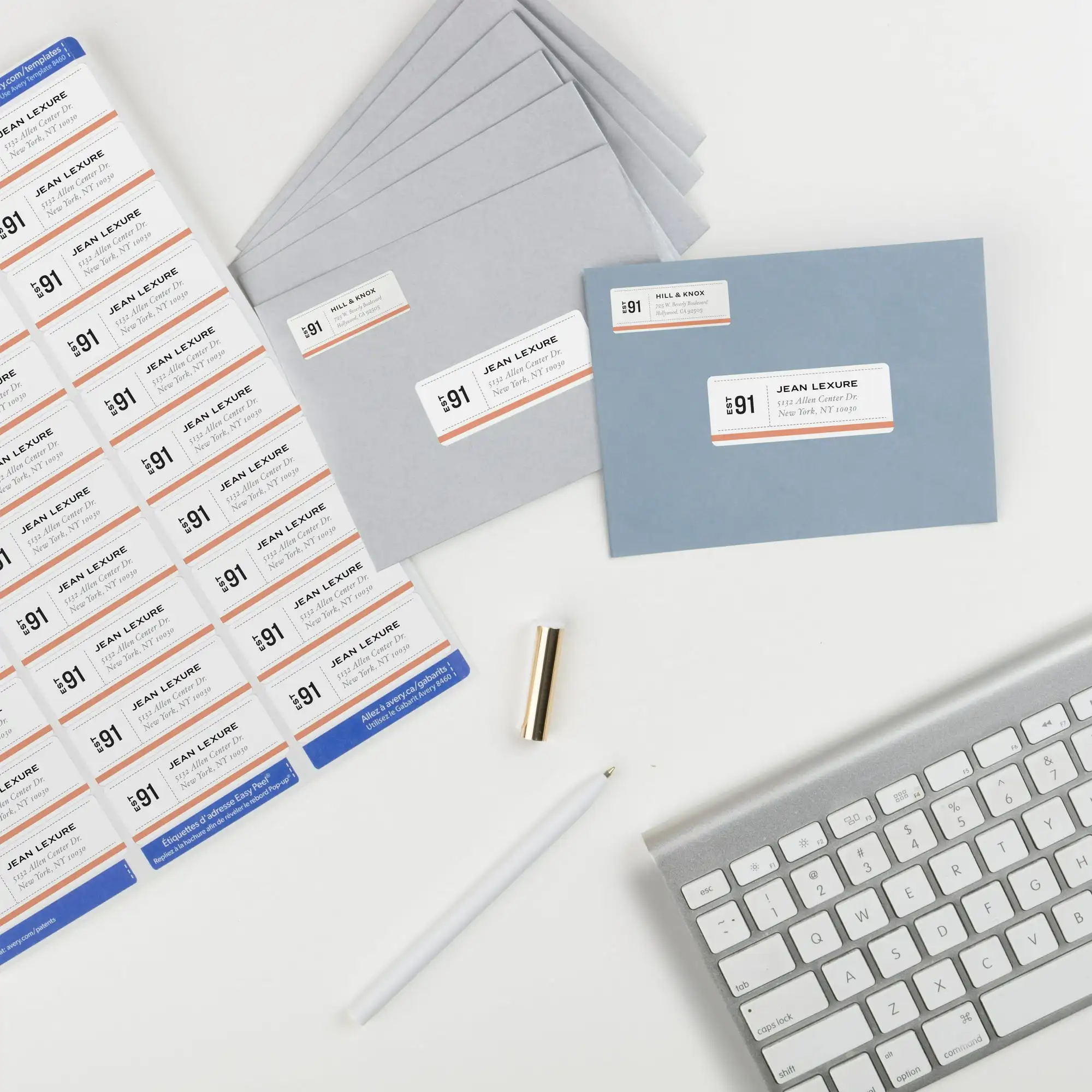 Avery Address Labels, 1" x 2-5/8", Paper, Matte White, Inkjet, Sure Feed, 3000 Labels (8460)
Avery Address Labels, 1" x 2-5/8", Paper, Matte White, Inkjet, Sure Feed, 3000 Labels (8460)
