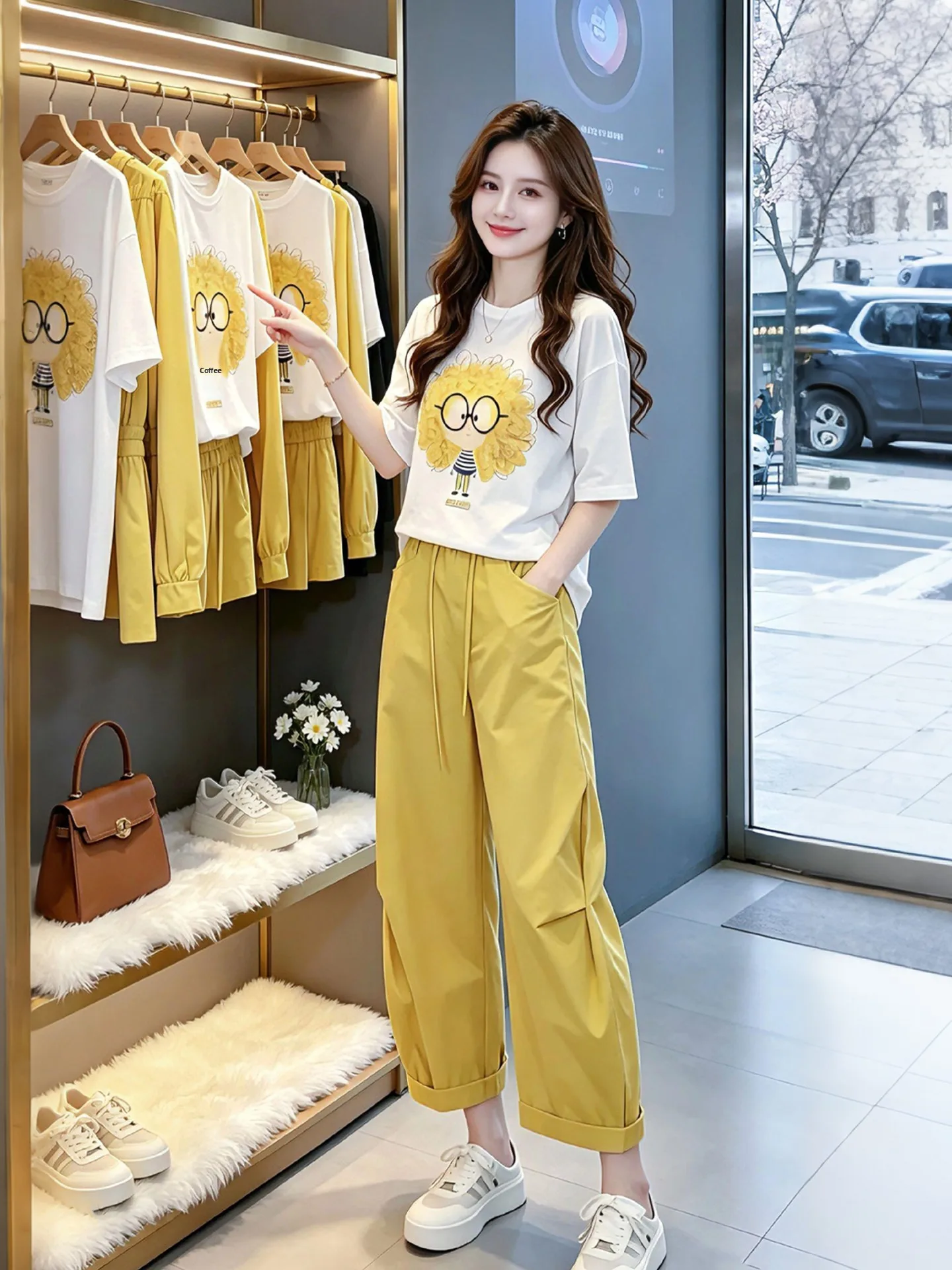Unique Beautiful Summer Fashion Print Top And Casual Pants Set Women's Breathable Loose Fit round Neck Short Sleeve T-Shirt
Unique Beautiful Summer Fashion Print Top And Casual Pants Set Women's Breathable Loose Fit round Neck Short Sleeve T-Shirt