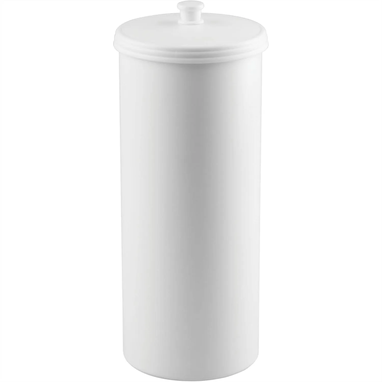 Freestanding Toilet Paper Holder with Lid for 3 Extra Rolls, White
Freestanding Toilet Paper Holder with Lid for 3 Extra Rolls, White