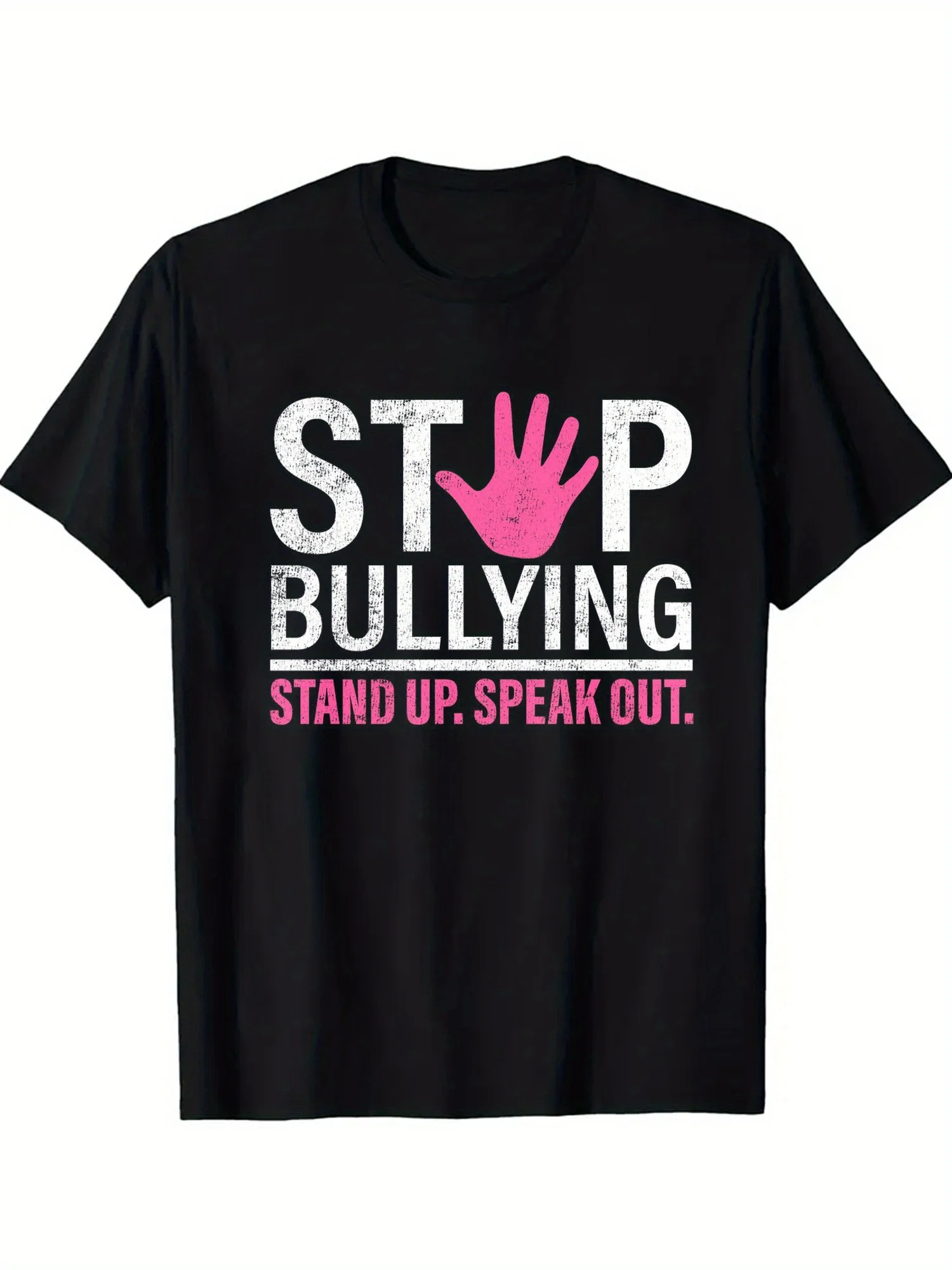 Мужская футболка с защитой от образа жизни и жирным рисунком STOP BULLYING, черная с розовым текстом, дышащая и комфортная
Мужская футболка с защитой от образа жизни и жирным рисунком STOP BULLYING, черная с розовым текстом, дышащая и комфортная