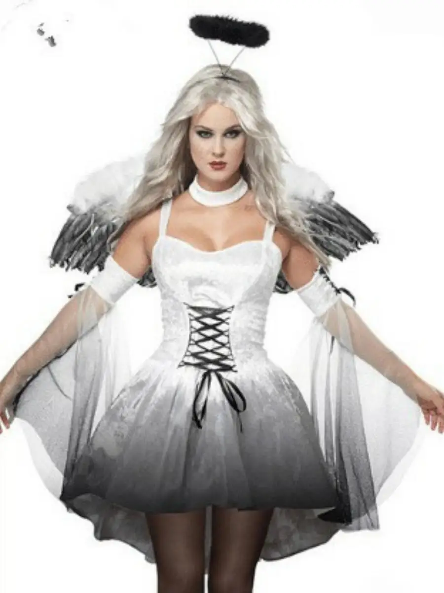 Хэллоуин для взрослых Bla White Angel Devil Par костюм eup Dance женская одежда больших размеров для выступлений женская этническая одежда 
Хэллоуин для взрослых Bla White Angel Devil Par костюм eup Dance женская одежда больших размеров для выступлений женская этническая одежда