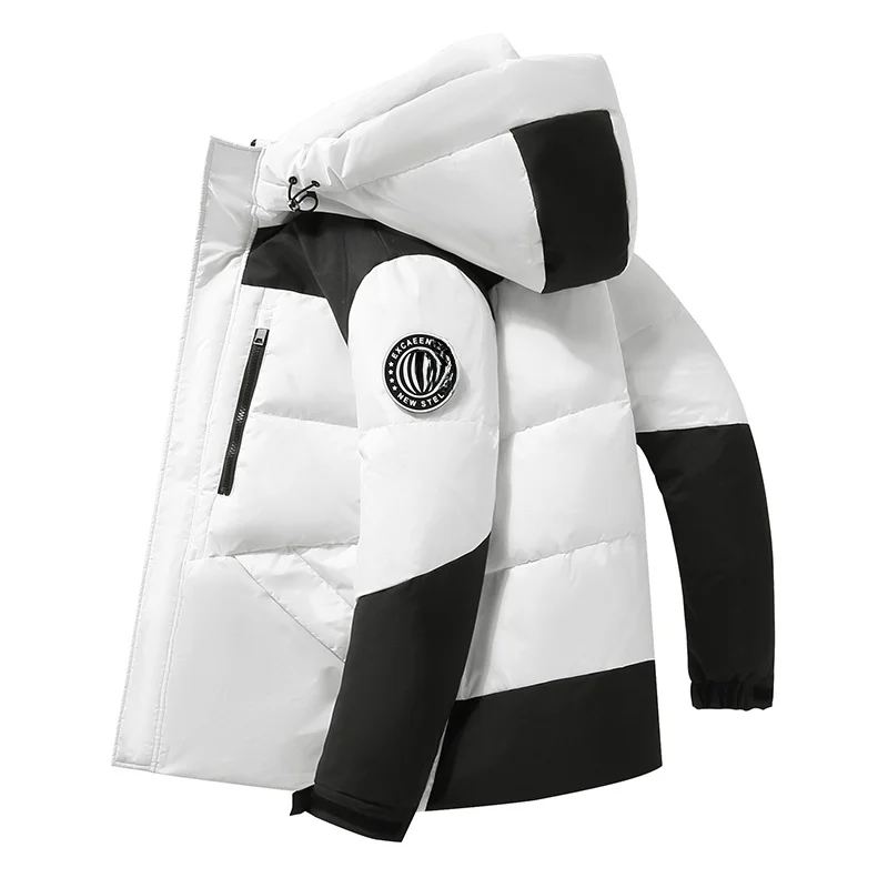 Зимняя утепленная куртка с капюшоном для мужчин, молодежная, белая, на пуху, теплая, повседневная, для пар, верхняя одежда из полиэфирного волокна
Зимняя утепленная куртка с капюшоном для мужчин, молодежная, белая, на пуху, теплая, повседневная, для пар, верхняя одежда из полиэфирного волокна