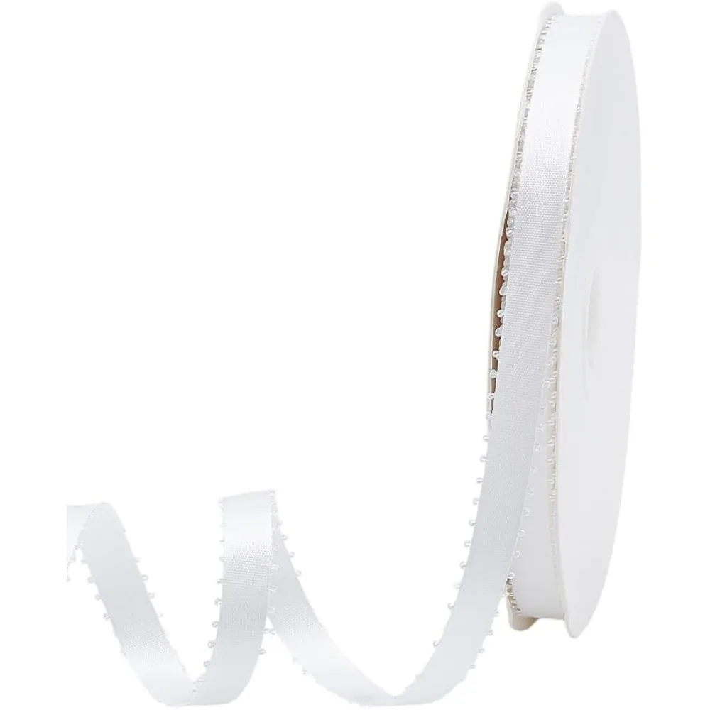 White Picot Ribbon 50 Yards Satin Ribbon 0.4 Inch Craft Fabric Ribbon White Ribbon Polyester Ribbon with Picot Edge for Gift
White Picot Ribbon 50 Yards Satin Ribbon 0.4 Inch Craft Fabric Ribbon White Ribbon Polyester Ribbon with Picot Edge for Gift