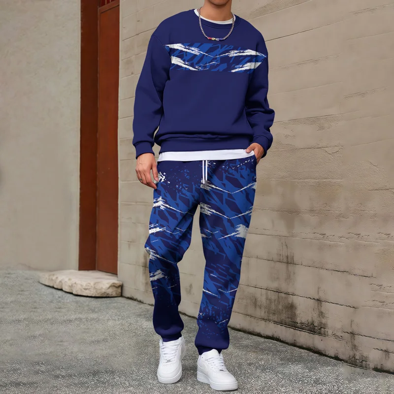Splicing independent station cross-border men's fashion new trend European and American autumn casual sports hoodie set
Splicing independent station cross-border men's fashion new trend European and American autumn casual sports hoodie set