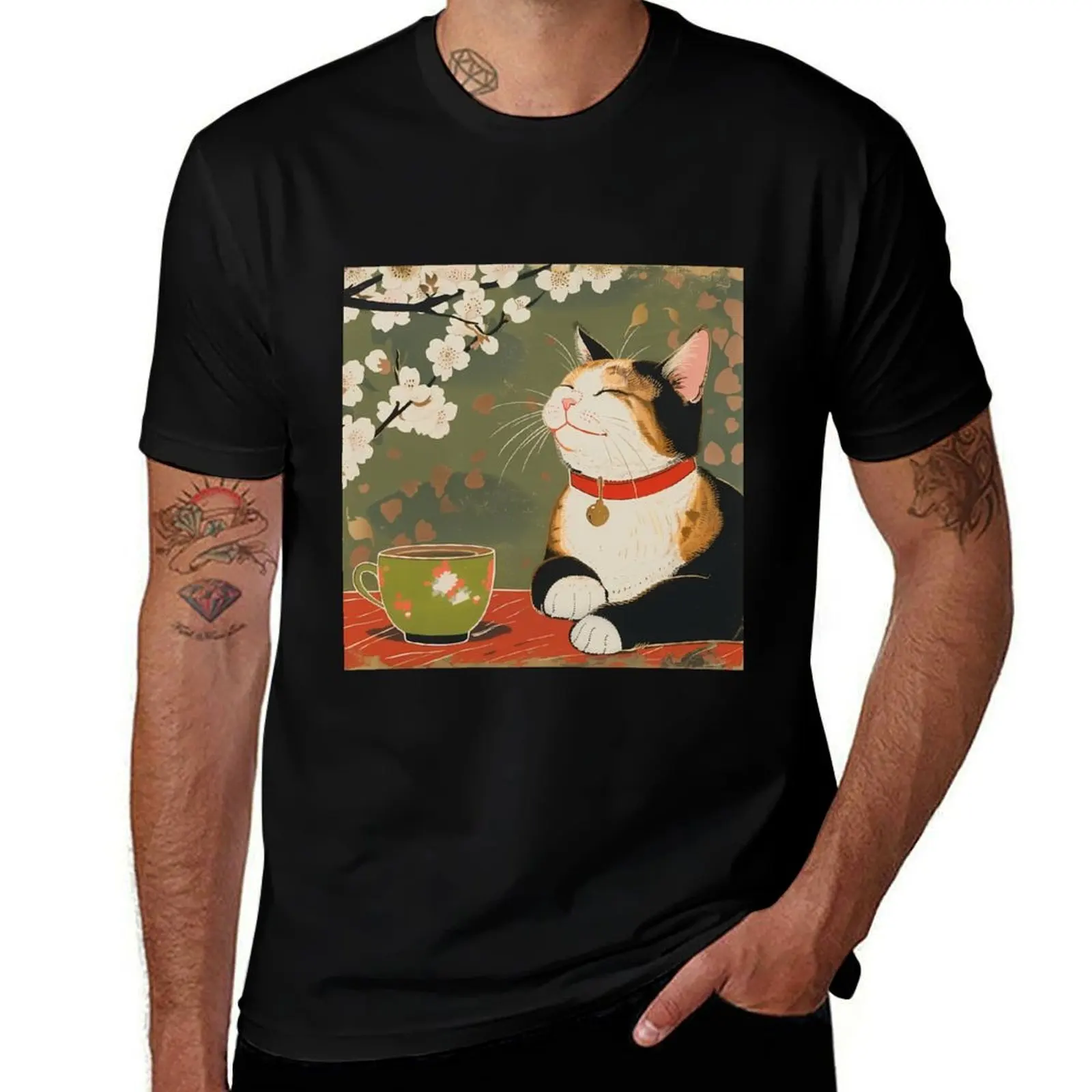Black Calico Cat And Green Tea T-Shirt plus sizes summer tops sublime mens graphic t-shirts anime
Black Calico Cat And Green Tea T-Shirt plus sizes summer tops sublime mens graphic t-shirts anime