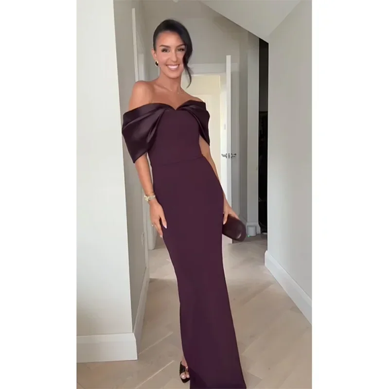 Elegant Off Shoulder Maxi Dress Backless High Waist Slimming Long Robes Luxury Party Women Dresses 2025 New Lady Spring Clothing
Elegant Off Shoulder Maxi Dress Backless High Waist Slimming Long Robes Luxury Party Women Dresses 2025 New Lady Spring Clothing