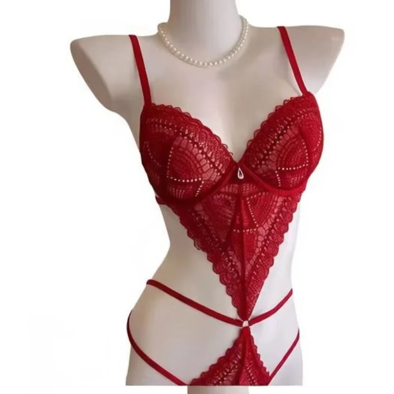 French Lingerie Set for Women Sexy Push Up Teddy Bodysuit Lace Bralette Small Bust Enhancer Shapewear Bandeau Bra
French Lingerie Set for Women Sexy Push Up Teddy Bodysuit Lace Bralette Small Bust Enhancer Shapewear Bandeau Bra
