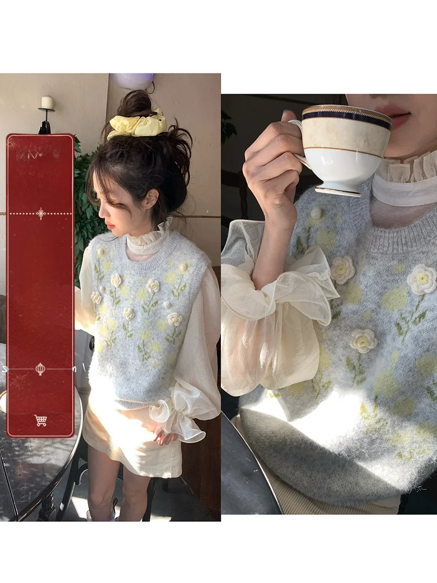 Вязаный жилет Sinbounboun с круглым вырезом, пуловер, верхняя одежда для женщин, весенний сезон, с цветочным принтом
Вязаный жилет Sinbounboun с круглым вырезом, пуловер, верхняя одежда для женщин, весенний сезон, с цветочным принтом