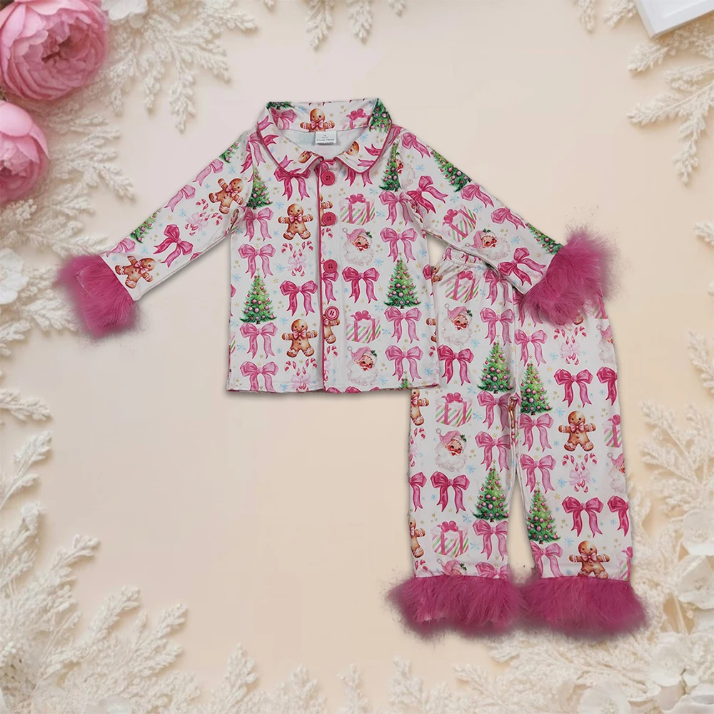 Baby Girl Christmas Pajamas Set Winter Long Sleeve Fur Gingerbread Print Lapel Button Tops Pants Toddler Kids Loungewear Clothes
Baby Girl Christmas Pajamas Set Winter Long Sleeve Fur Gingerbread Print Lapel Button Tops Pants Toddler Kids Loungewear Clothes