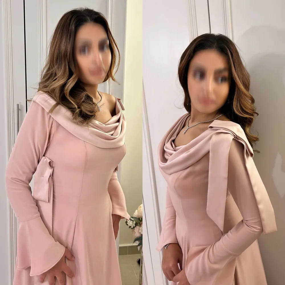 Customized Satin Ankle Length Evening Dress Flare Sleeves Classic Special Occasion Gowns Temperament Vestido De Festa
Customized Satin Ankle Length Evening Dress Flare Sleeves Classic Special Occasion Gowns Temperament Vestido De Festa