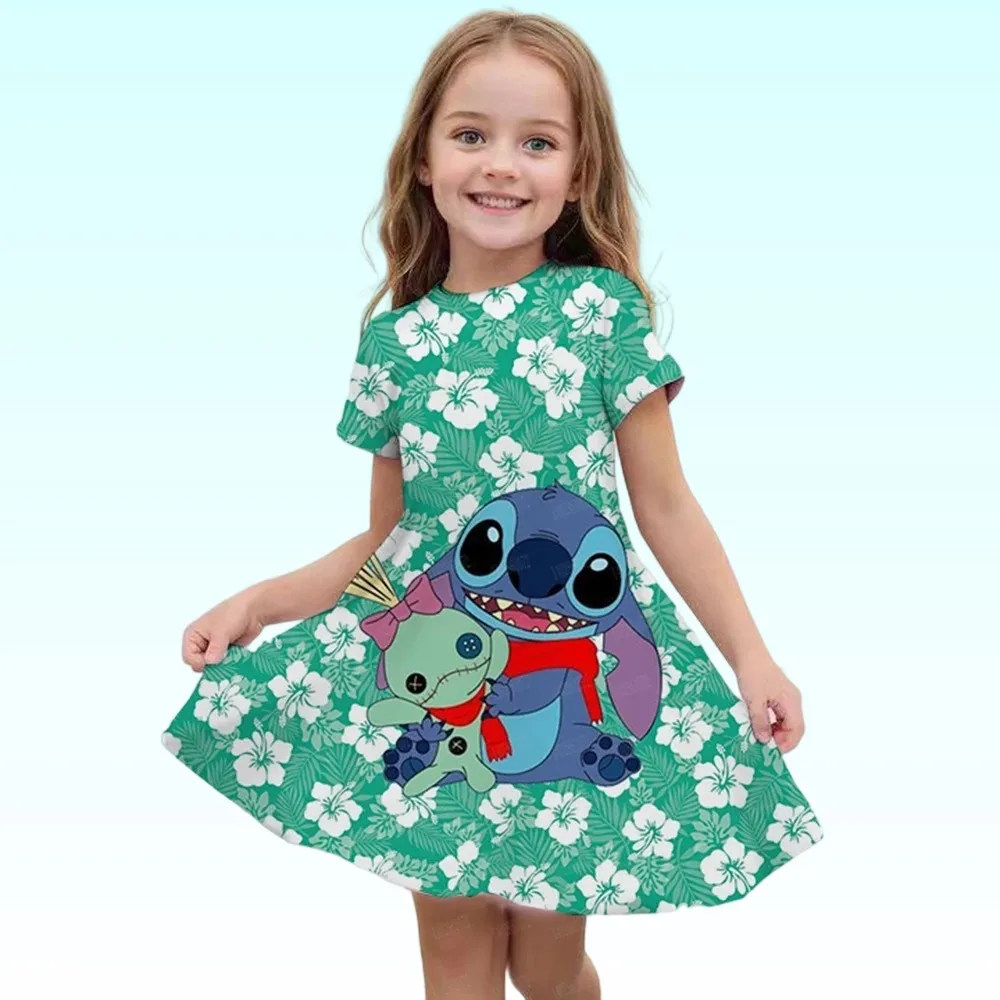 Summer Cute Casual Kids Home wear Clothing Top Tee Children's Princess Dresses Girl Birthday Clothing Girls Cartoon Stitch Dress
Summer Cute Casual Kids Home wear Clothing Top Tee Children's Princess Dresses Girl Birthday Clothing Girls Cartoon Stitch Dress