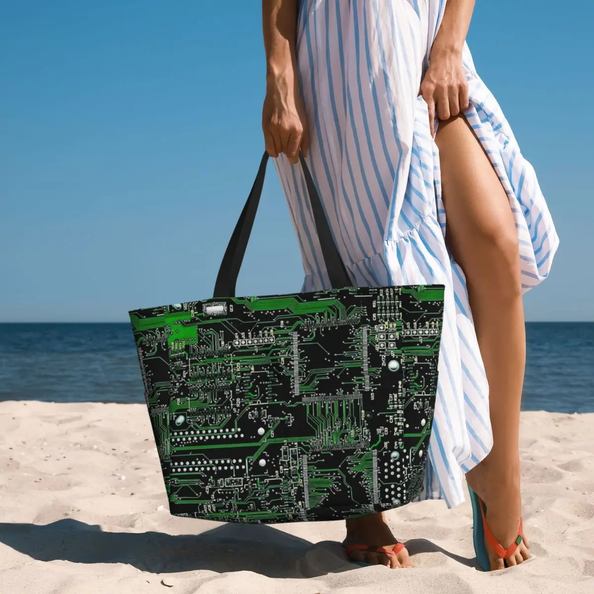 Circuit Board Green Beach Tote Bag Sport Gym Yoga Duffle Large Tote Bag Women Travel Bag Fitness bag
Circuit Board Green Beach Tote Bag Sport Gym Yoga Duffle Large Tote Bag Women Travel Bag Fitness bag