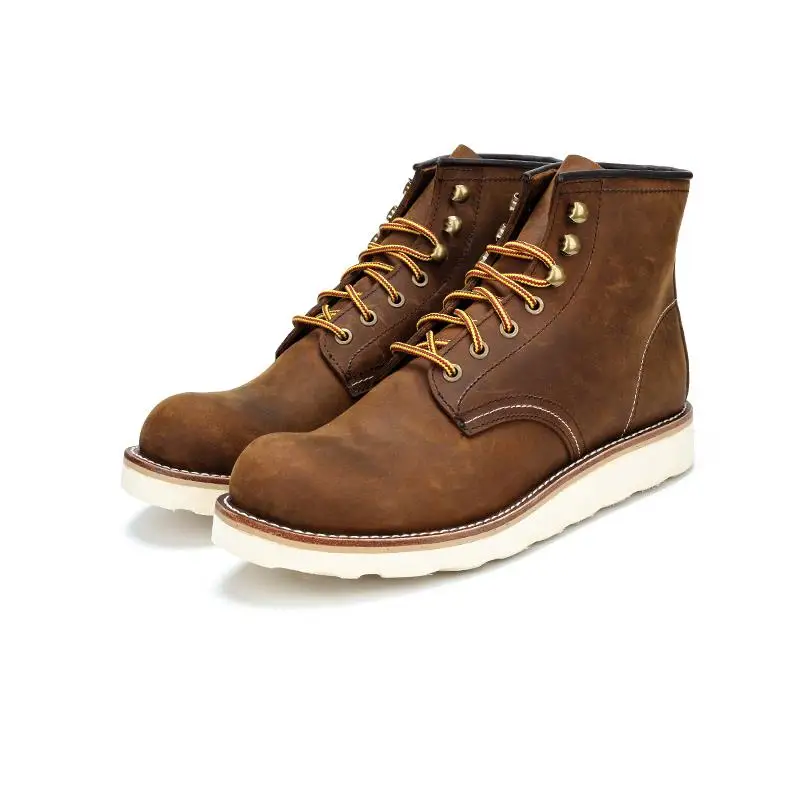 Amekaji Wear Vintage Work Shoes Handmade Western Stitching Crazy Horse Warped Head Motorcycle Boots
Amekaji Wear Vintage Work Shoes Handmade Western Stitching Crazy Horse Warped Head Motorcycle Boots