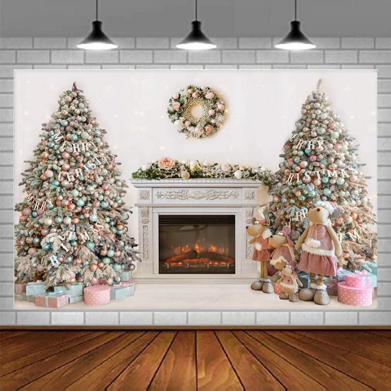 Christmas Photography Backdrop Pink Xmas Tree Fireplace Photo Background poster For Photoshoot Holiday Party Decoration Props
Christmas Photography Backdrop Pink Xmas Tree Fireplace Photo Background poster For Photoshoot Holiday Party Decoration Props