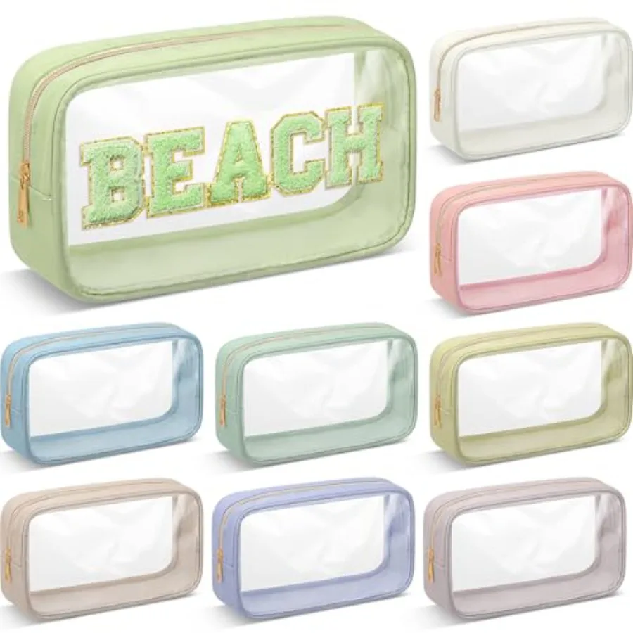 9 Pcs Preppy Clear Makeup Bag DIY Chenille Letter Pouch Large Nylon Makeup Bag Travel Toiletry Zipper Cosmetic Organizer Pouch
9 Pcs Preppy Clear Makeup Bag DIY Chenille Letter Pouch Large Nylon Makeup Bag Travel Toiletry Zipper Cosmetic Organizer Pouch