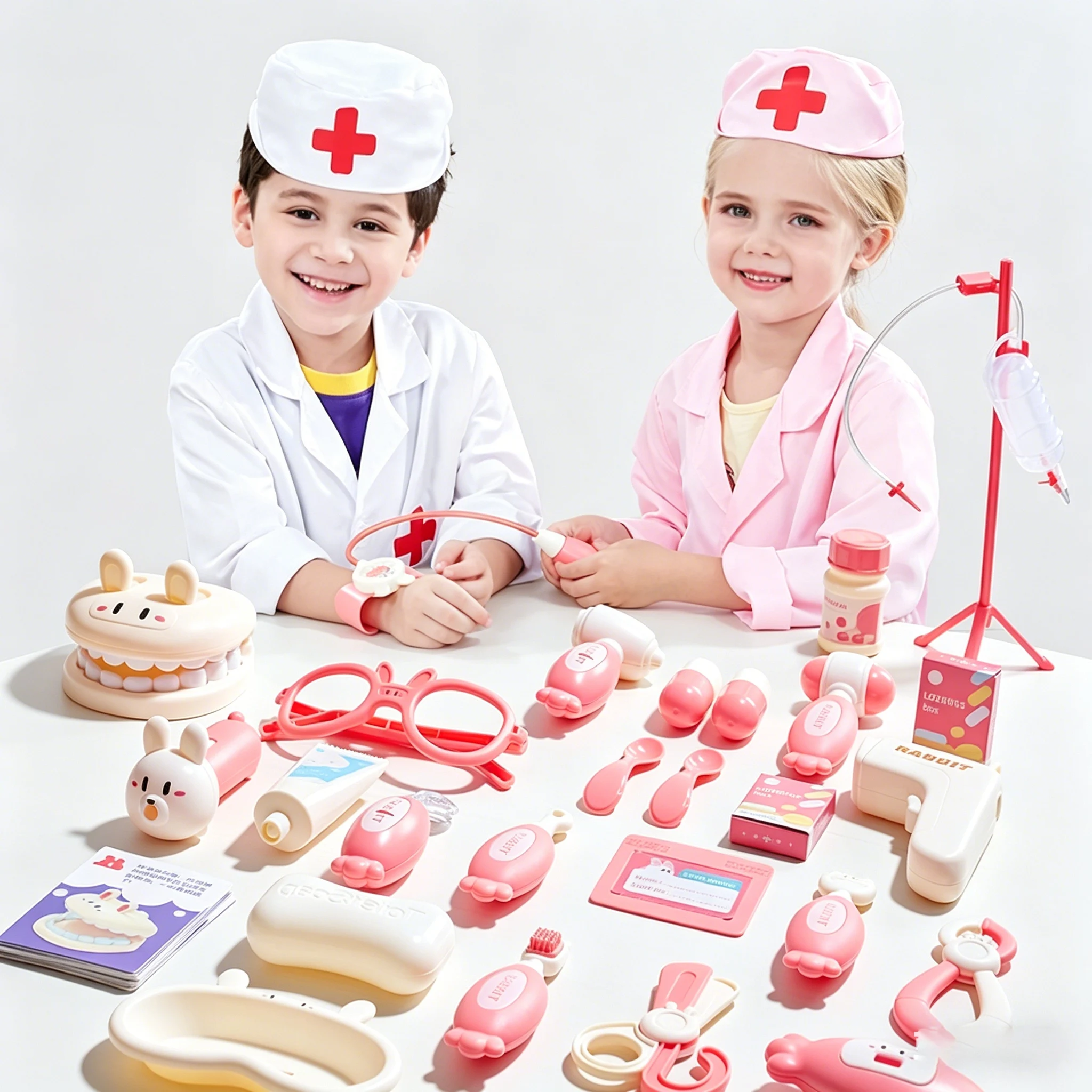Doctor Toys for Kids 58/59PCS Doctor Pretend Play Set Children Medical Dentist Tools Stethoscope Educational Toy Boy Girl Gift
Doctor Toys for Kids 58/59PCS Doctor Pretend Play Set Children Medical Dentist Tools Stethoscope Educational Toy Boy Girl Gift
