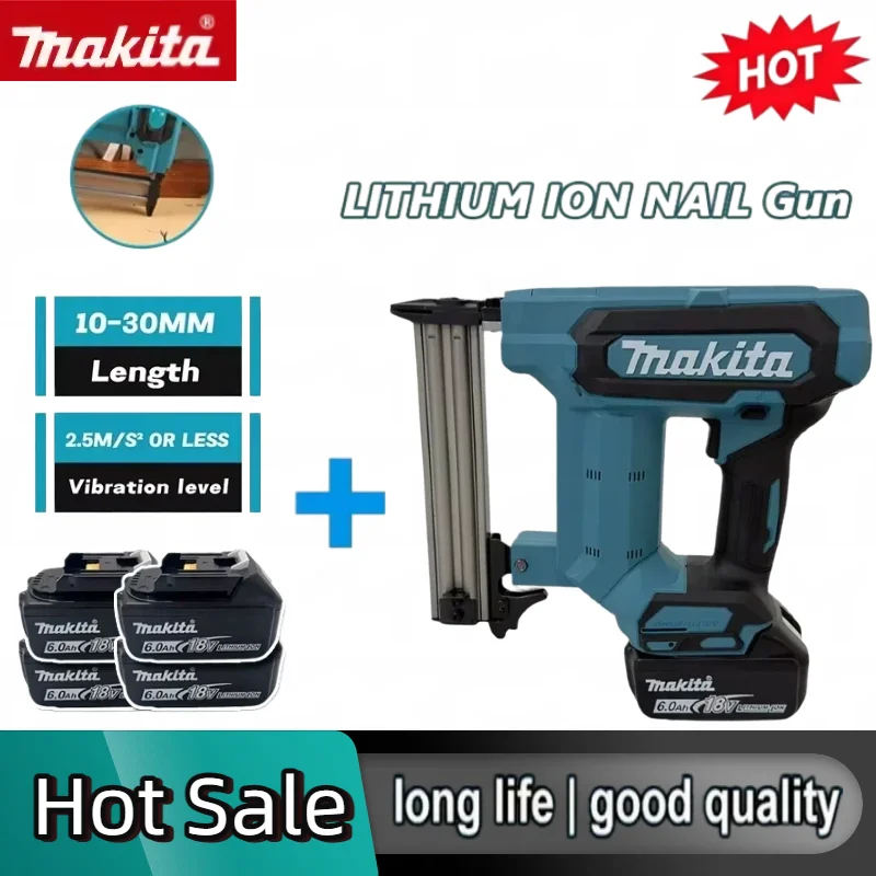 Makita Cordless 18V Lithium-Ion 100-Nail Capacity Nail Gun 6.0Ah Battery Tool, Ideal for Flooring, Shelving & DIY Wood Projects
Makita Cordless 18V Lithium-Ion 100-Nail Capacity Nail Gun 6.0Ah Battery Tool, Ideal for Flooring, Shelving & DIY Wood Projects
