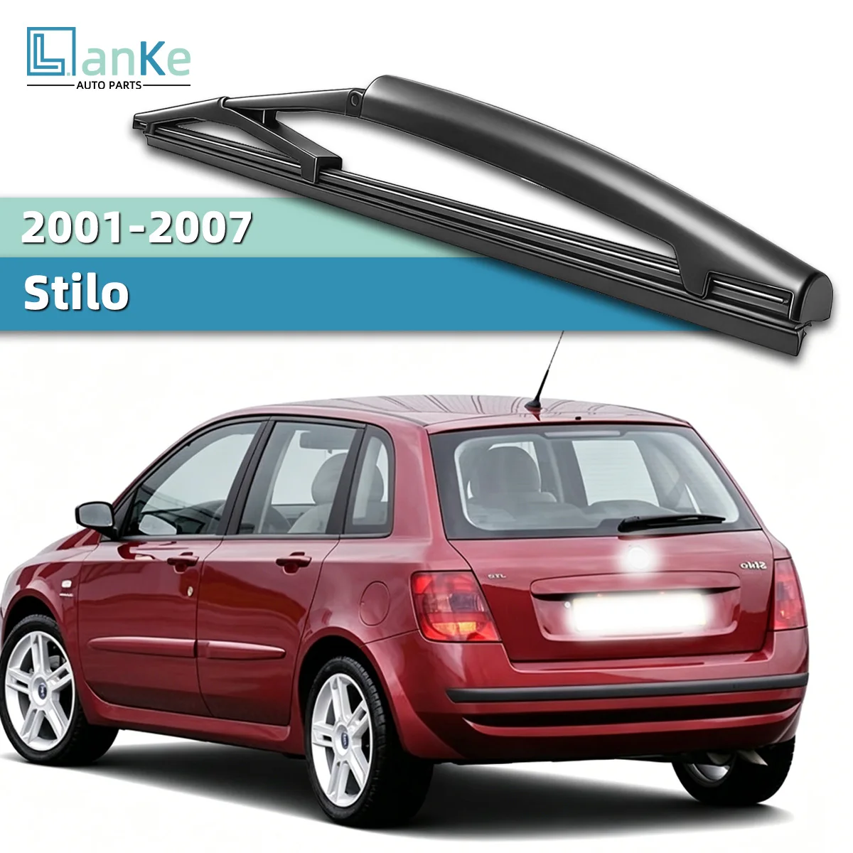 Lanke Back Window Wiper Blade Compatible With Fiat Stilo 2001-2007 Replacement Part for Rear Glass Care for Clear Visibility