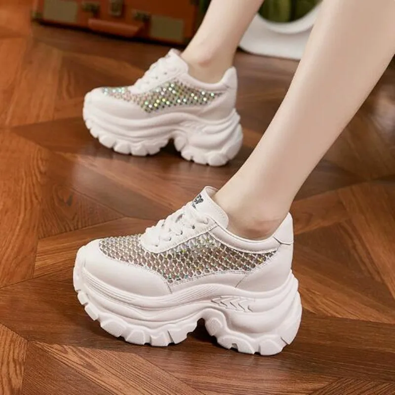 9cm Air Mesh Microfiber Leather 2026 Luxury Summer Bling Bling Fashion Ankle Boots Hollow Chunky Sneakers Vulcanize Women Shoes
9cm Air Mesh Microfiber Leather 2026 Luxury Summer Bling Bling Fashion Ankle Boots Hollow Chunky Sneakers Vulcanize Women Shoes