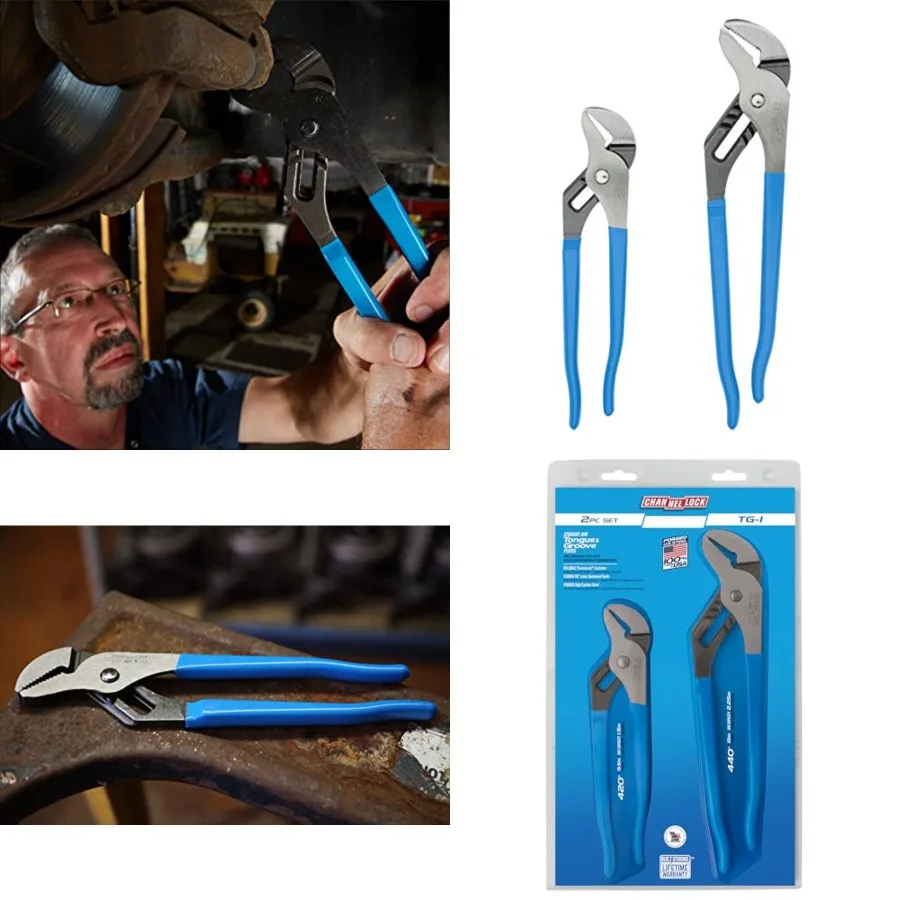Tongue and Groove Plier Set TG-1-, Slip Joint, High Carbon Steel - 9.5 in, 12 in
Tongue and Groove Plier Set TG-1-, Slip Joint, High Carbon Steel - 9.5 in, 12 in