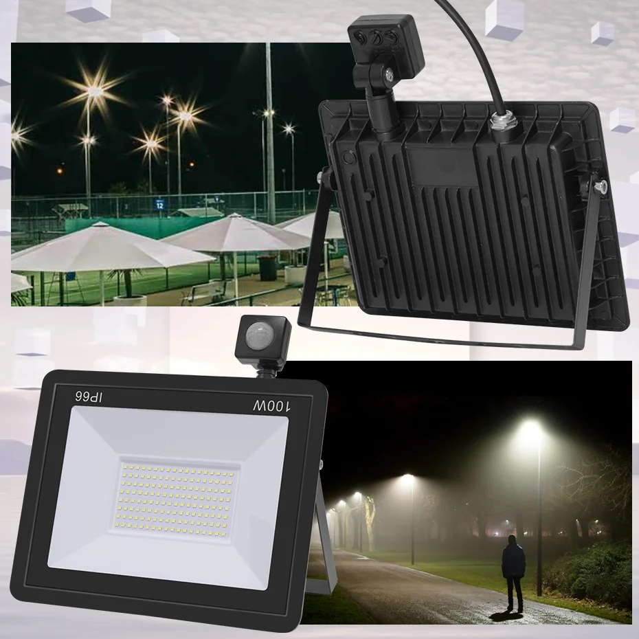 220V LED Floodlight PIR Motion Sensor Outdoor Wall Light White 150W 100W 50W 30W 20W 10W IP66 Waterproof LED Spotlight Garden
220V LED Floodlight PIR Motion Sensor Outdoor Wall Light White 150W 100W 50W 30W 20W 10W IP66 Waterproof LED Spotlight Garden