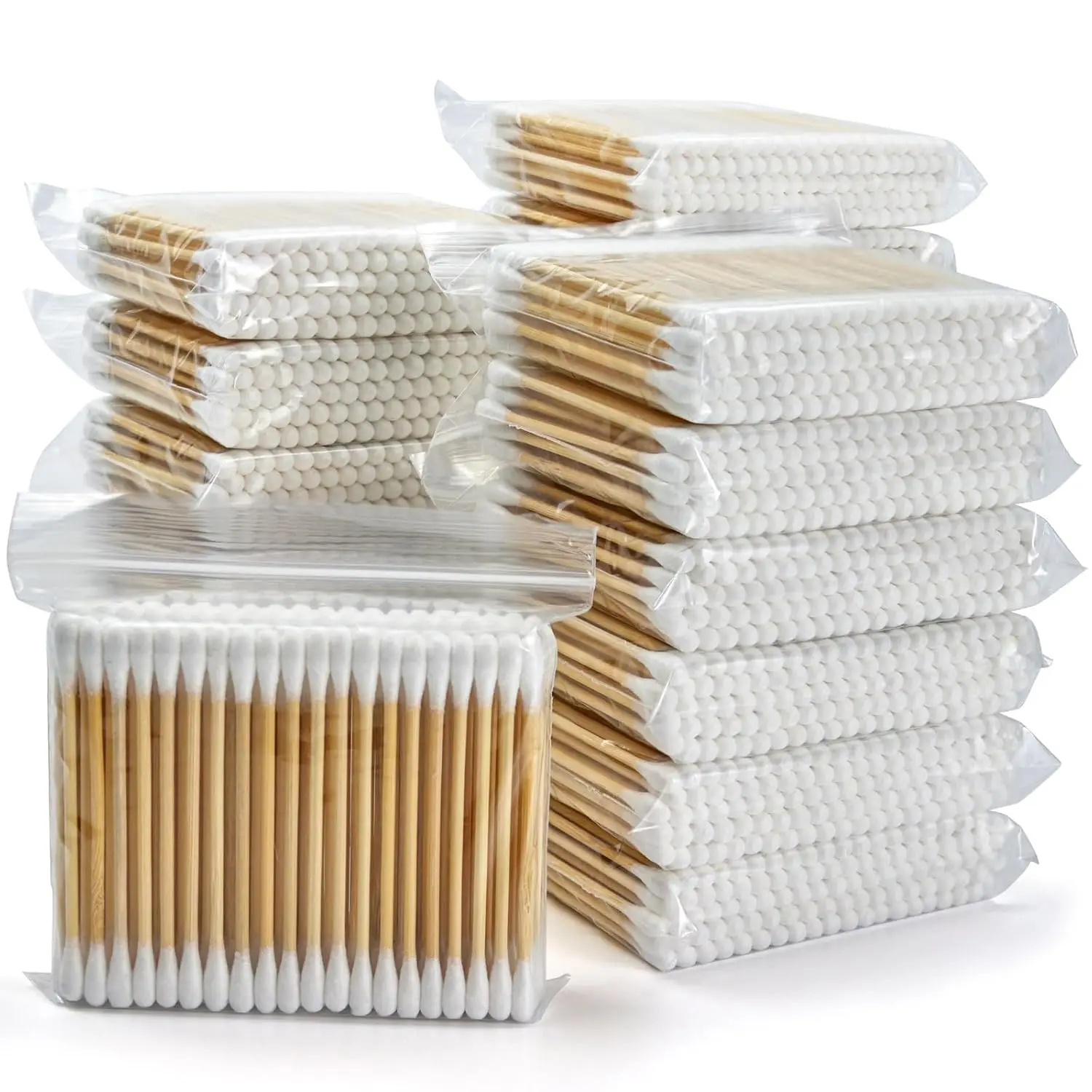 Bamboo Cotton Swabs 2000ct 20 Pack, 3 inch Double Tips with Wooden Sticks for Ear Cleaning Makeup and Household Use
Bamboo Cotton Swabs 2000ct 20 Pack, 3 inch Double Tips with Wooden Sticks for Ear Cleaning Makeup and Household Use