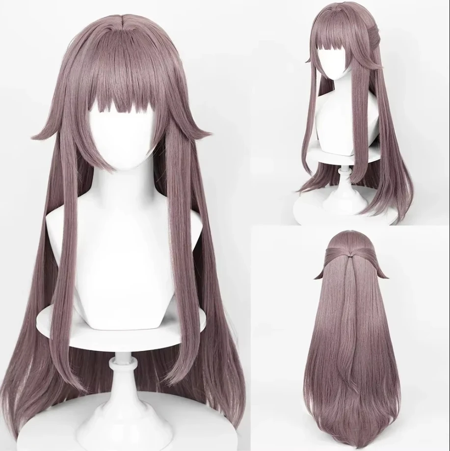 Game Honkai: Star Rail Herta Cosplay Wigs With Bangs Synthetic Long Straight Gray Purple Hair Heat Resistant Wig For Party
Game Honkai: Star Rail Herta Cosplay Wigs With Bangs Synthetic Long Straight Gray Purple Hair Heat Resistant Wig For Party