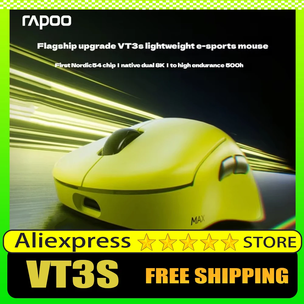 Rapoo Vt3s Max Gaming Mouse Wireless Dual-Mode Double 8k Paw3950 45000dpi 2.4Ghz Esports Gaming Mouse Lightweight PC Gamer Gifts
Rapoo Vt3s Max Gaming Mouse Wireless Dual-Mode Double 8k Paw3950 45000dpi 2.4Ghz Esports Gaming Mouse Lightweight PC Gamer Gifts