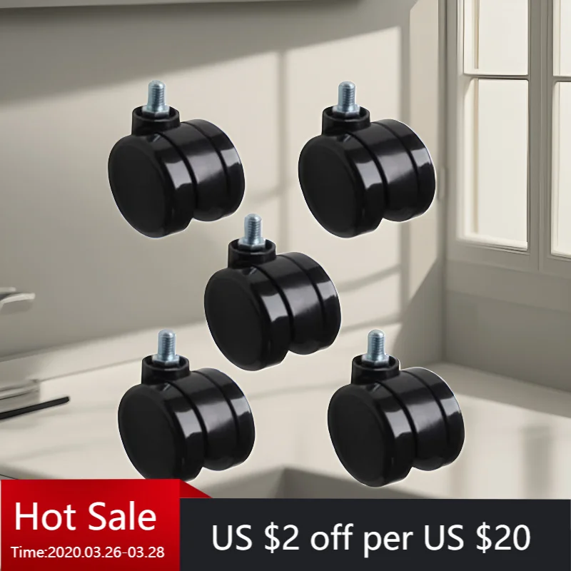 (5 Packs) 2.5 Inch Universal Wheel Chair Caster Swivel Pulley Roller Office Chair Accessories for Computer Desk
(5 Packs) 2.5 Inch Universal Wheel Chair Caster Swivel Pulley Roller Office Chair Accessories for Computer Desk