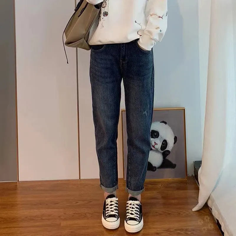 Women's High Waist Cotton Stretch Denim Dad Jeans Spring Autumn Winter plus Size Flattering Wide Leg Harlan Trousers
Women's High Waist Cotton Stretch Denim Dad Jeans Spring Autumn Winter plus Size Flattering Wide Leg Harlan Trousers