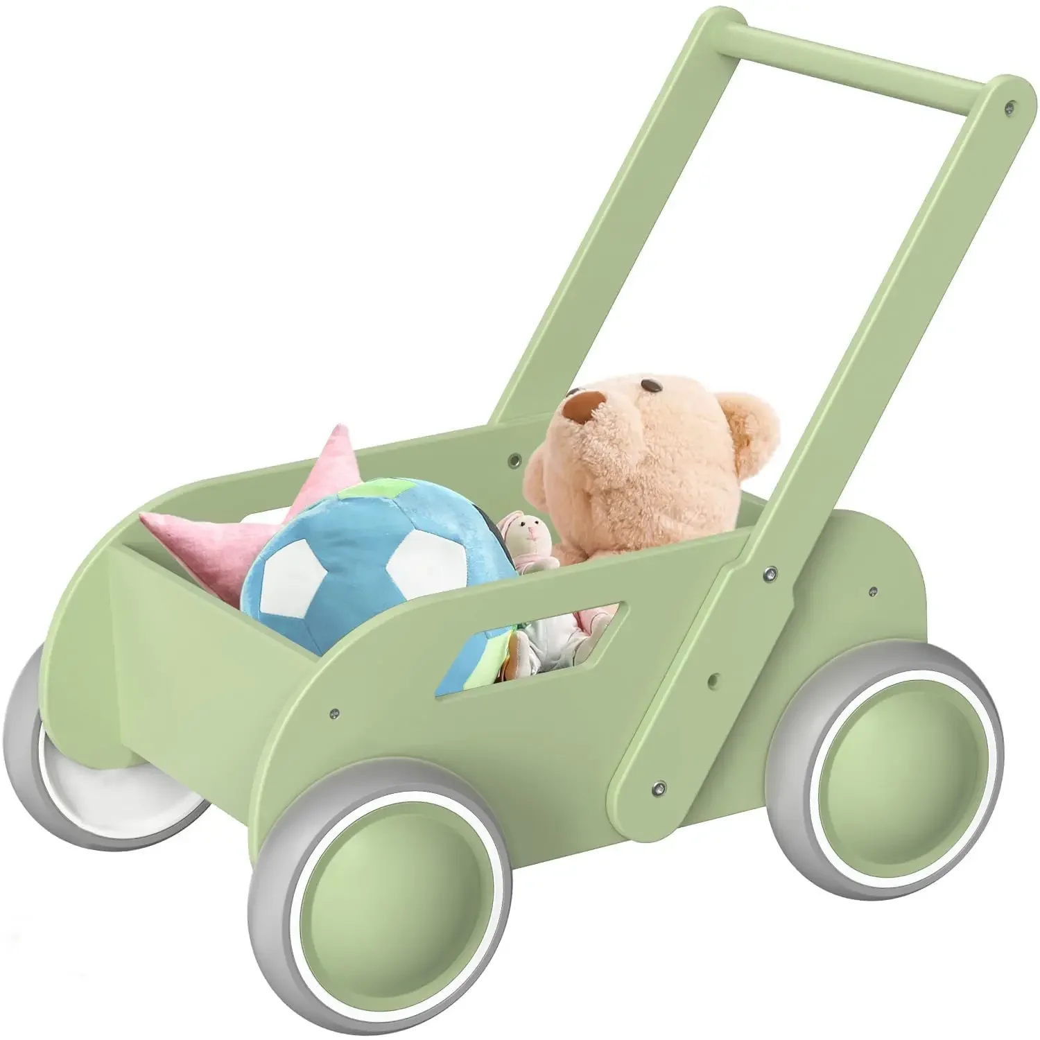 Wooden Baby Walker, Adjustable Speed Push Walker for Toddlers, Safe & Stable, Green
Wooden Baby Walker, Adjustable Speed Push Walker for Toddlers, Safe & Stable, Green