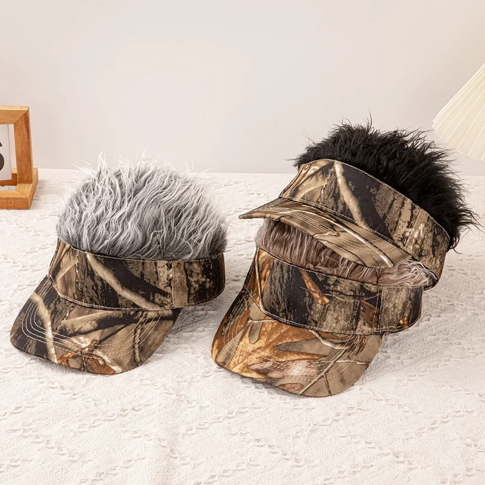 New Camo Baseball Cap with Wig for Men - Trendy Streetwear Snapback Hat UV
New Camo Baseball Cap with Wig for Men - Trendy Streetwear Snapback Hat UV