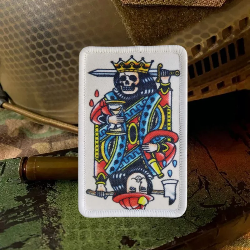 Card Skeleton Printing Patch Tactical Decorative Armband Hook and Loop Morale Badge Backpack Stickers DIY Patches for Clothing
Card Skeleton Printing Patch Tactical Decorative Armband Hook and Loop Morale Badge Backpack Stickers DIY Patches for Clothing