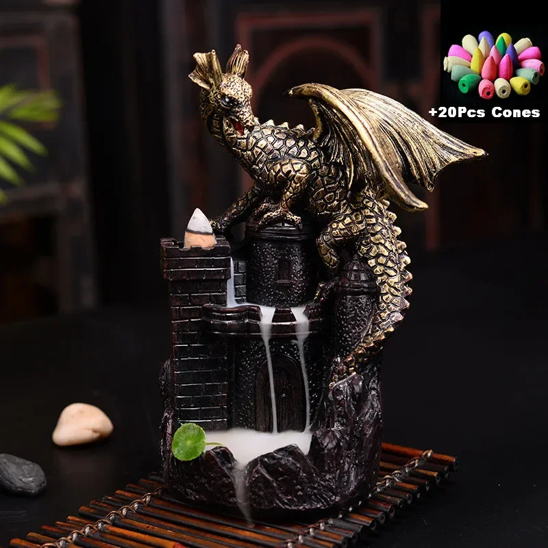 Gift Free Cones Resin Castle Backflow Incense Waterfall Smoke Holder Home Teahouse Decor
Gift Free Cones Resin Castle Backflow Incense Waterfall Smoke Holder Home Teahouse Decor