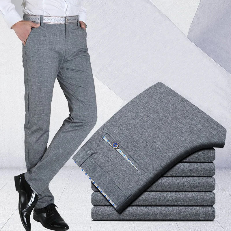 Business Office Men Suits Pants Spring Autumn Thin Streetwear Fashion Casual Solid Elastic Slim Male Clothes Straight Trousers
Business Office Men Suits Pants Spring Autumn Thin Streetwear Fashion Casual Solid Elastic Slim Male Clothes Straight Trousers
