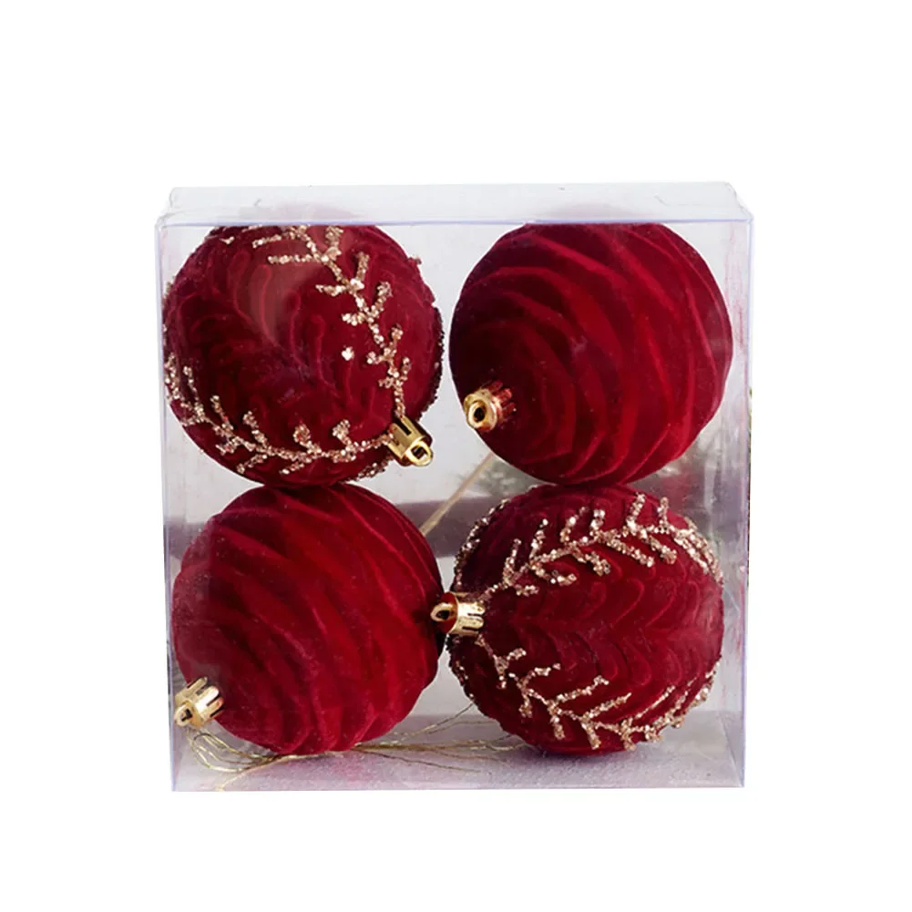 Deluxe Red Velvet Christmas Ball Decor Set of 4 Hand painted Ornaments for Tree Decoration DIY Personalization Option
Deluxe Red Velvet Christmas Ball Decor Set of 4 Hand painted Ornaments for Tree Decoration DIY Personalization Option