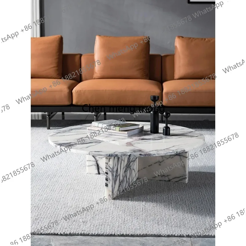 Italian minimalist light luxury natural marble round coffee table modern high-end living room coffee table
Italian minimalist light luxury natural marble round coffee table modern high-end living room coffee table