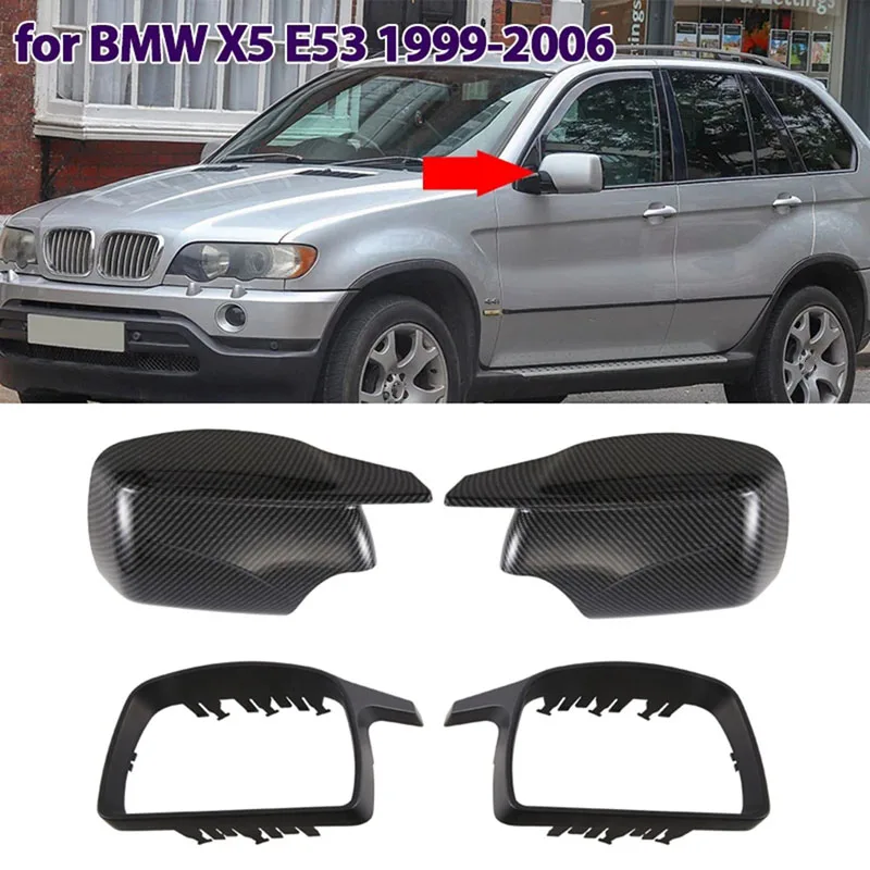 Carbon Fiber Style Side Mirror Cover Caps Replacement New M Look Mirror Covers For BMW X5 E53 1999-2006 Parts
Carbon Fiber Style Side Mirror Cover Caps Replacement New M Look Mirror Covers For BMW X5 E53 1999-2006 Parts